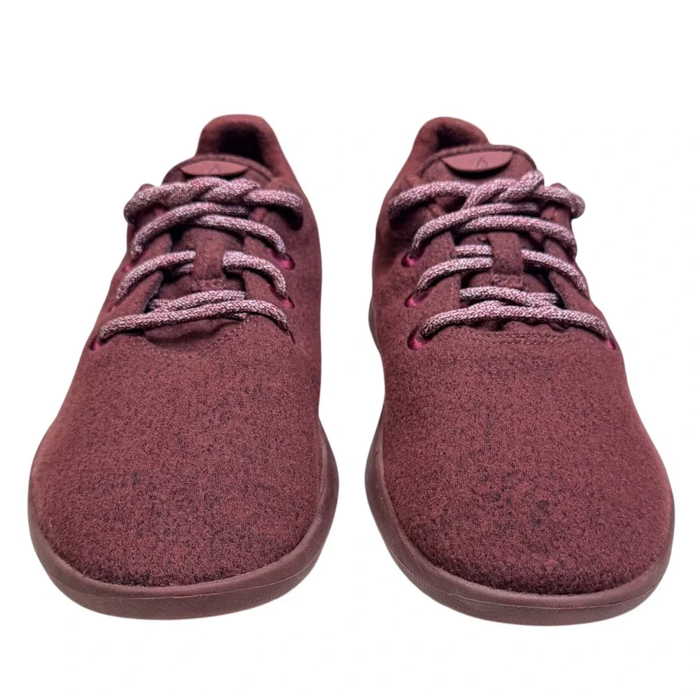 Allbirds‎ Wool Runners Sneakers Men 10 Burgundy Maroon Merino Wool Sustainable